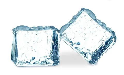 Ice cubes isolated on white background Foto stock