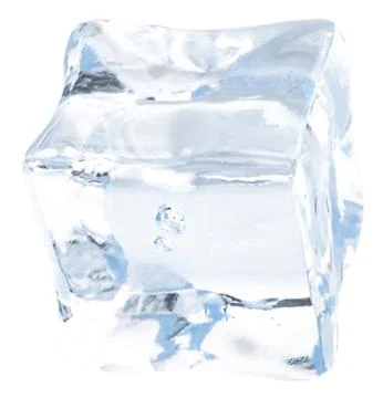 Ice cubes isolated on white background. Clipping pats Stock Photos
