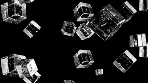 Ice Cubes Loop Background Video stock 96600771