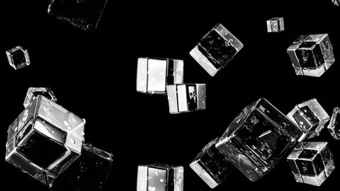 Ice Cubes Loop Background Video stock 96600831