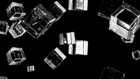 Ice Cubes Loop Background Stock Footage 96600850