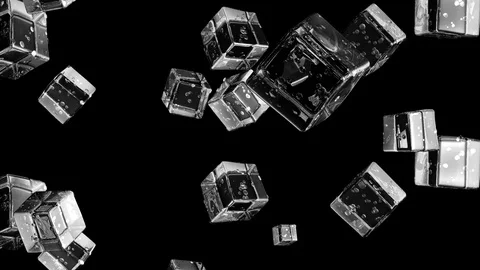 Ice Cubes Loop Background Stock Footage 96605267