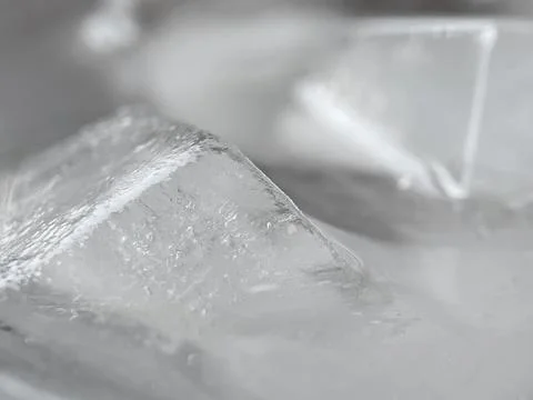 Ice cubes in macro view Stock Photos