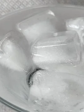 Ice cubes in macro view Stock Photos