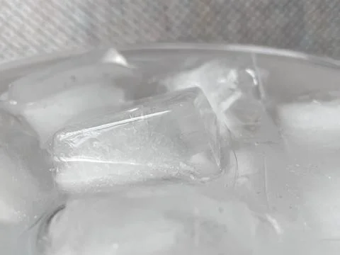 Ice cubes in macro view Stock Photos