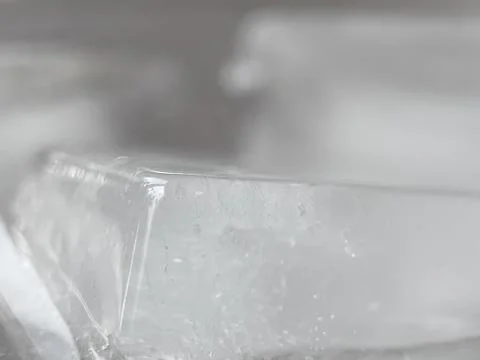 Ice cubes in macro view Stock Photos