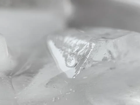 Ice cubes in macro view Stock Photos
