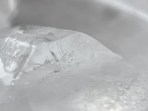 Ice cubes in macro view Stock Photos