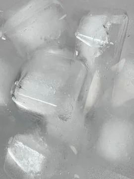 Ice cubes in macro view Stock Photos