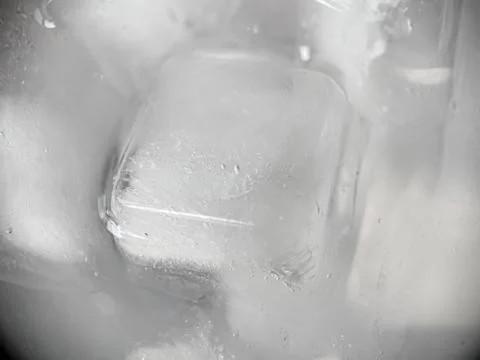 Ice cubes in macro view Stock Photos