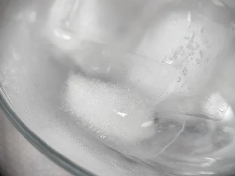 Ice cubes in macro view Stock Photos