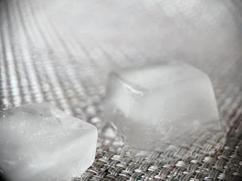 Ice cubes in macro view Stock Photos