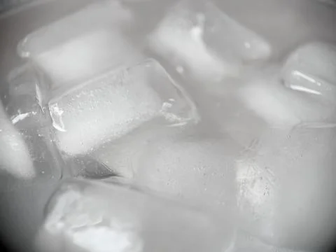Ice cubes in macro view Stock Photos