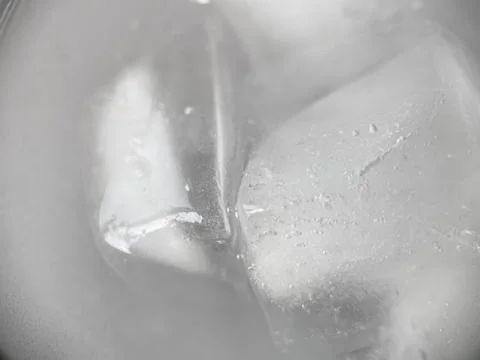 Ice cubes in macro view Stock Photos