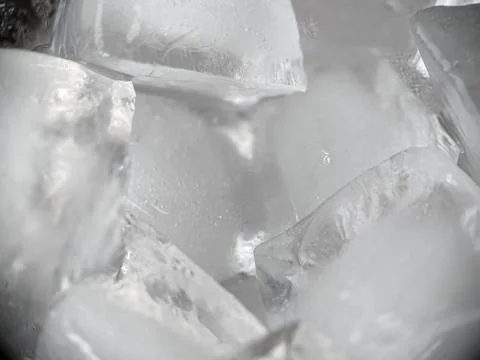 Ice cubes in macro view Stock Photos