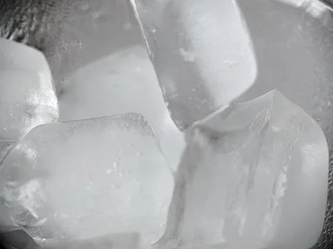 Ice cubes in macro view Stock Photos