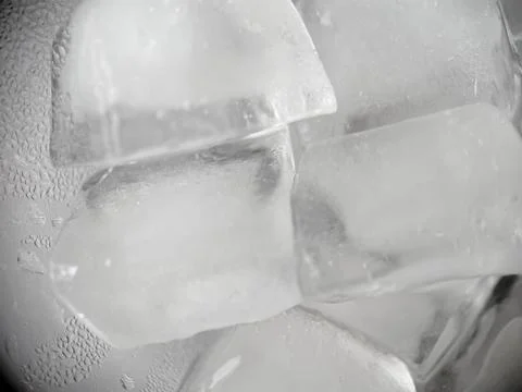 Ice cubes in macro view Stock Photos