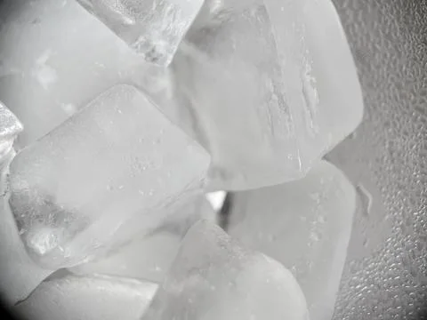 Ice cubes in macro view Stock Photos