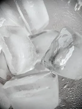 Ice cubes in macro view Stock Photos