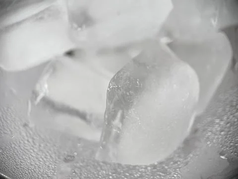 Ice cubes in macro view Stock Photos