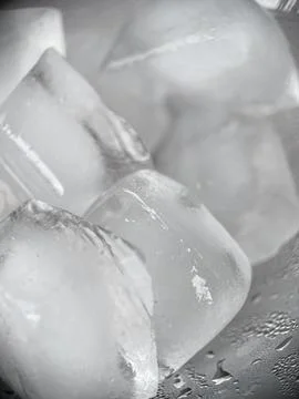 Ice cubes in macro view Stock Photos