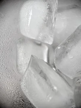 Ice cubes in macro view Stock Photos