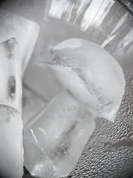 Ice cubes in macro view Stock Photos