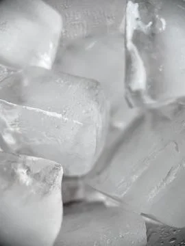 Ice cubes in macro view Stock Photos