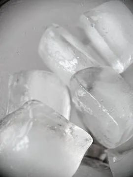 Ice cubes in macro view Stock Photos