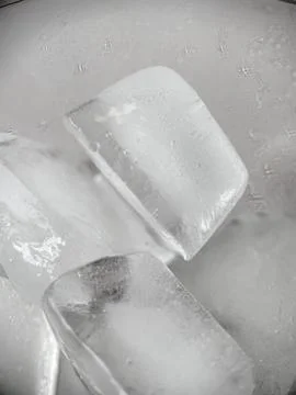 Ice cubes in macro view Foto stock