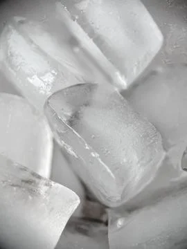 Ice cubes in macro view Stock Photos