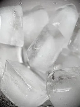 Ice cubes in macro view Stock Photos