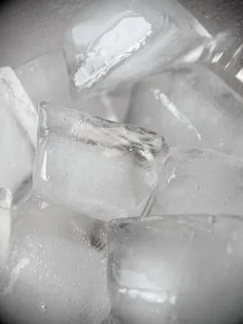 Ice cubes in macro view Stock Photos