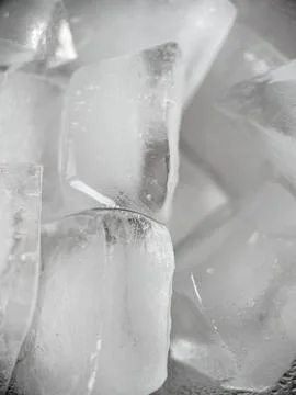 Ice cubes in macro view Stock Photos
