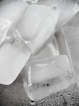 Ice cubes in macro view Stock Photos
