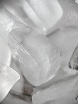 Ice cubes in macro view Stock Photos