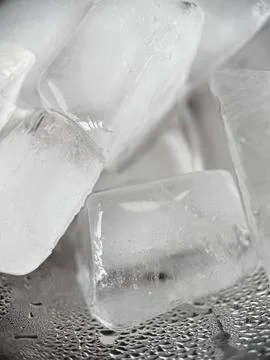 Ice cubes in macro view Stock Photos