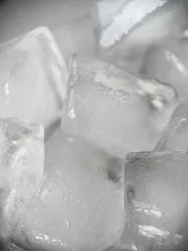 Ice cubes in macro view Stock Photos
