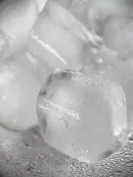 Ice cubes in macro view Stock Photos