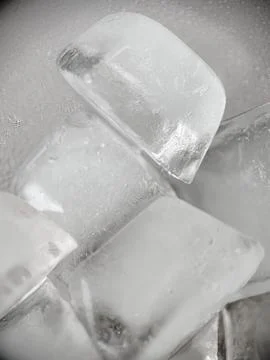 Ice cubes in macro view Stock Photos