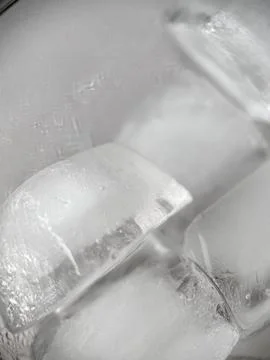 Ice cubes in macro view Stock Photos