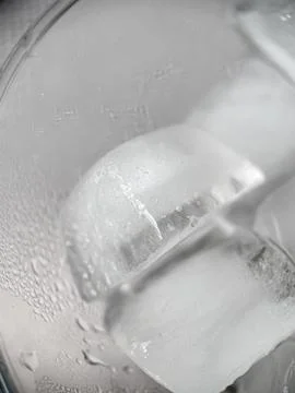Ice cubes in macro view Stock Photos