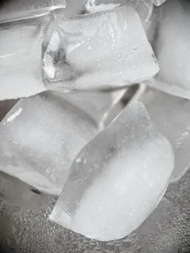 Ice cubes in macro view Stock Photos