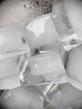 Ice cubes in macro view Stock Photos