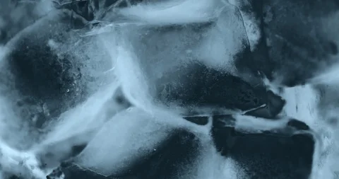 Ice cubes refraction background rotating abstract Stock Footage 124782971