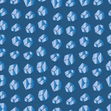 Ice cubes. Repeating vector pattern. Stock Illustration