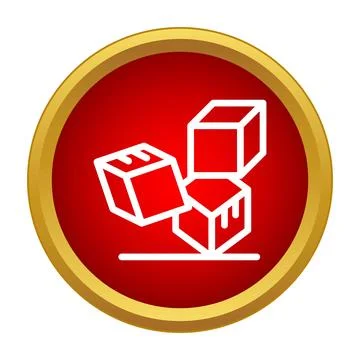 Ice cubes representing freezing cold drink elements icon 스톡 일러스트