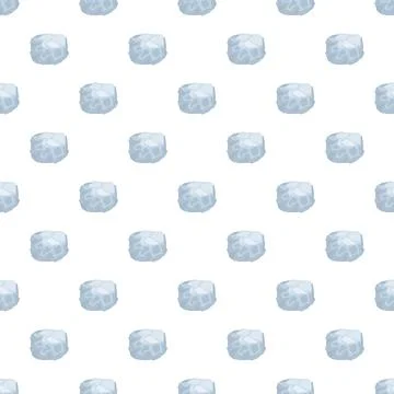 Ice cubes seamless pattern background for drinks Illustrazione stock