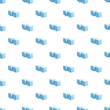 Ice cubes seamless pattern for refreshing background design Stock Illustration