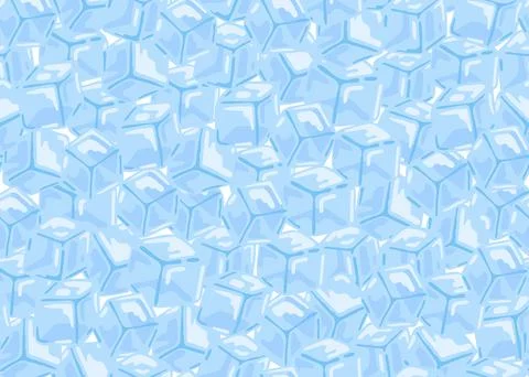 Ice cubes set background. Blue Ice collection pattern on white background. Fr 스톡 일러스트